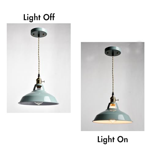 Modern Pendant Light Sea Blue Dimmable Kitchen Hanging Light Fixture