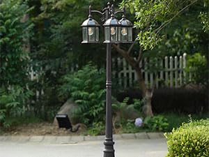 Aluminum Outdoor Lamp Post Birdcage