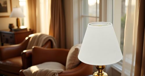 32197A Transitional Empire Shape Spider Construction Lamp Shade in Frost