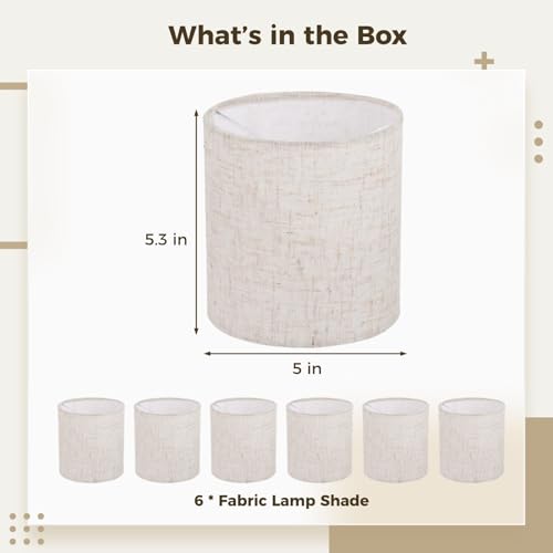 6PCS Chandelier Lamp Shades (6 Count)