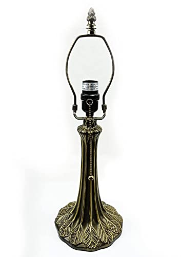Tiffany Antique Brass Lamp Base With Alloy Socket and Switch Wire