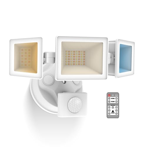 Motion Sensor Outdoor Lights with Remote 40W 4000LM Flood Light 120V