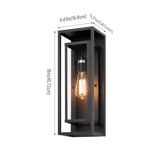 18" Modern Outdoor Porch Wall Light (4 Count)
