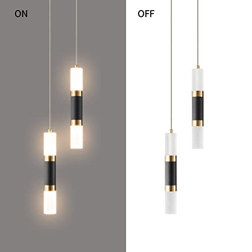 2 Light Pendant Lights Kitchen Island Dimmable LED Modern Mini Pendant Light