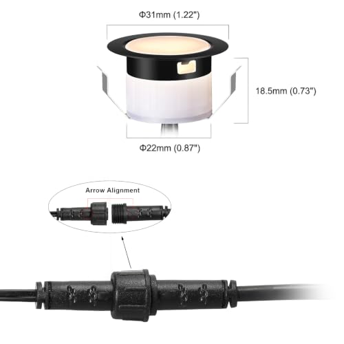 LED Deck Light Kits Warm White (12 Count)