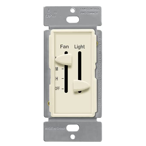 3 Speed Ceiling Fan Control and LED Dimmer Light Switch