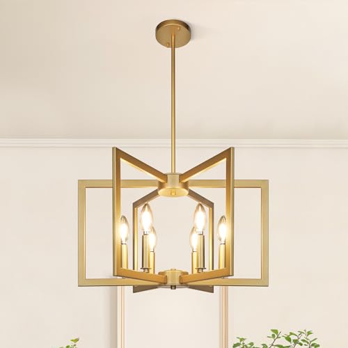 6 Light Gold Pendant Light