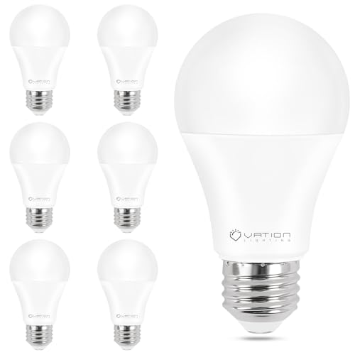 A19 Dimmable LED Light Bulbs 5000K Daylight White 100Watt Equivalent 6 Pack (6 Count)