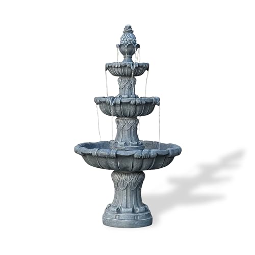 58.3" 3 Tier Outdoor Freestanding Water Fountain