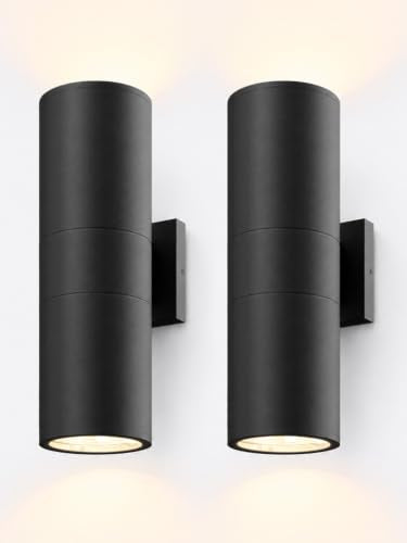 2 Pack 18" Outdoor Cylinder Wall Light (2 Count)