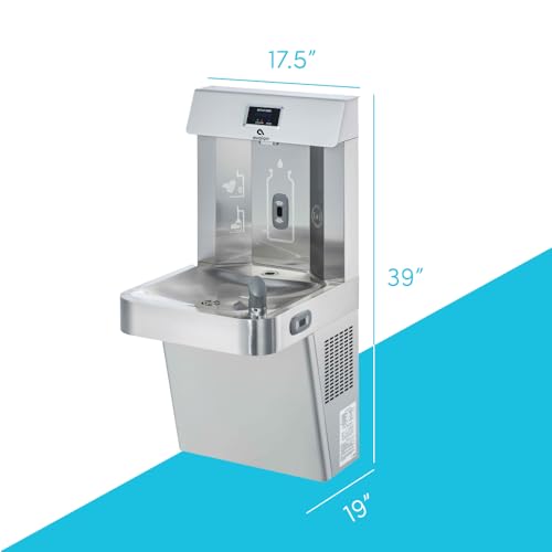 Wall Mounted Water Fountain with Bottle Filling Station