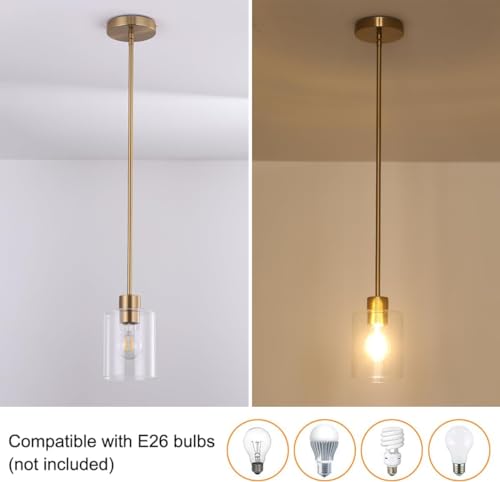 Brass Pendant Lights Kitchen Island (3 Count)