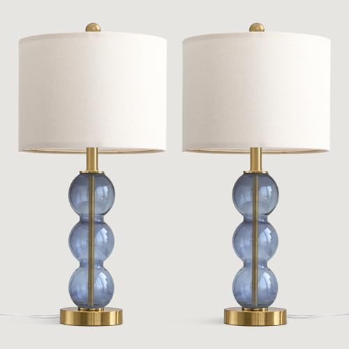 25" Blue Table Lamps for Living Room