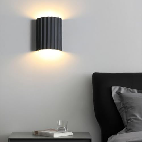 Modern LED Wall Sconce Minimalist Resin Wall Light Nordic Style Half