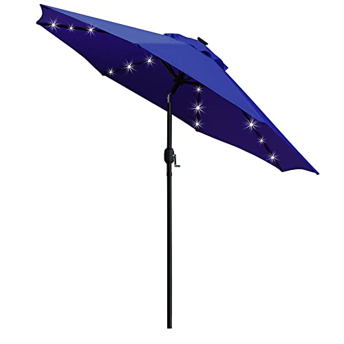 9' Solar LED Patio Umbrella