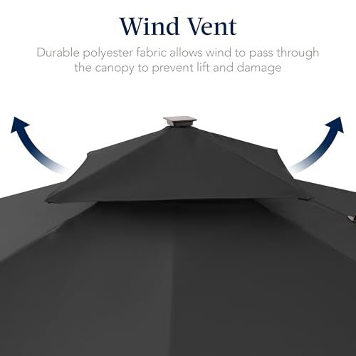 12x12ft LED Cantilever Patio Umbrella w