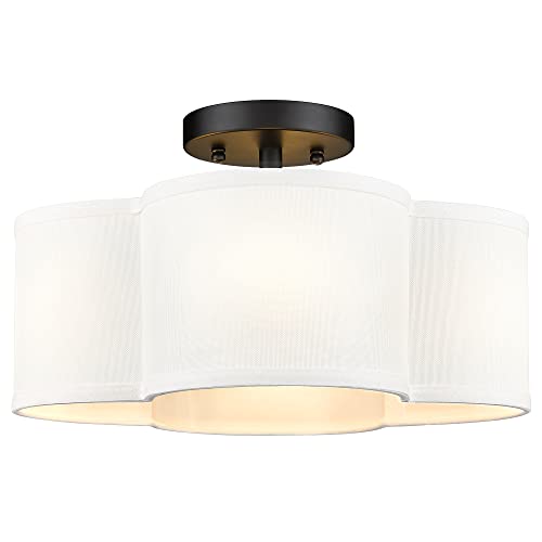 Black Semi Flush Mount Ceiling Light