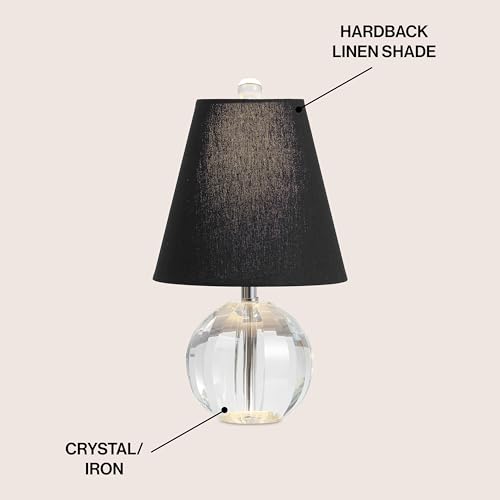 Goddard 16" Crystal Ball Orb Metal LED Table Lamp
