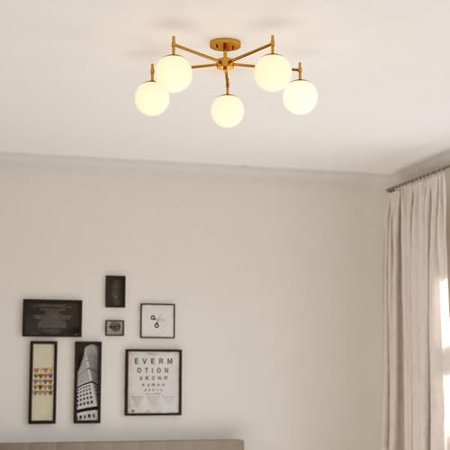 Armitage 5 Light 32 in. Wide Muted Brass Gold Mid