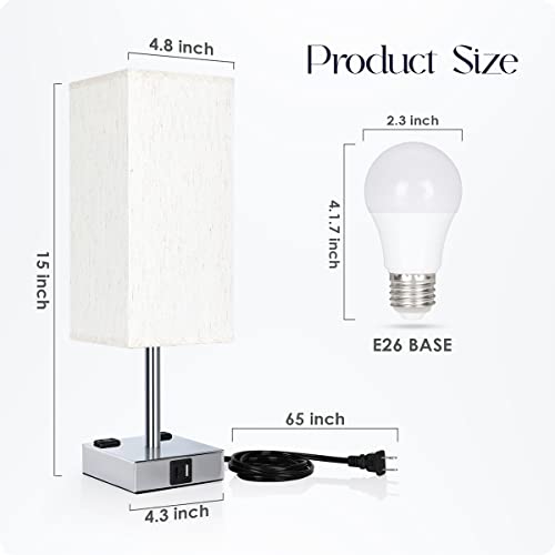 Bedside Lamp with USB Ports