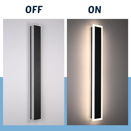 2 Pack Black Exterior Wall Lights for House 60 Inch
