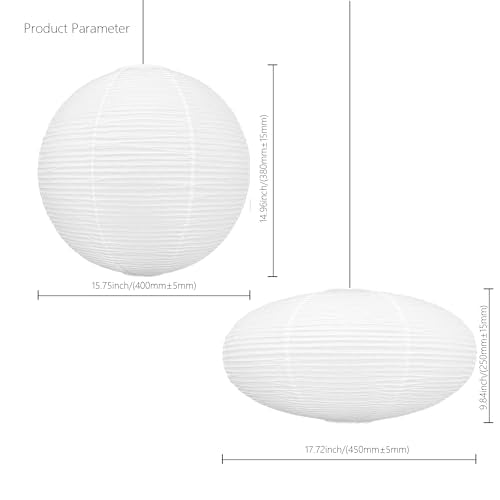 2 PCS Chinese Paper Lanterns White Lampshade