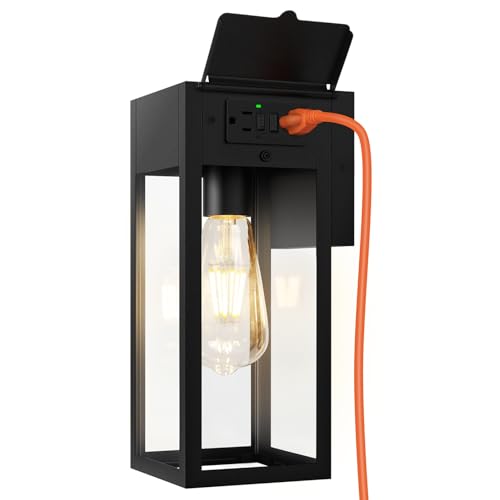 Porch Lights with GFCI Outlet