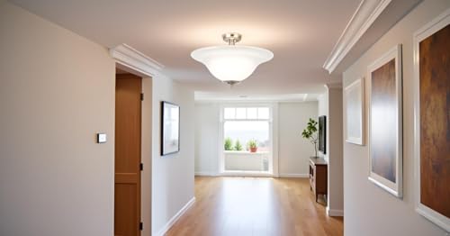 25007-64-1 Replacement Frosted Glass shade for Flush Mount or Semi-Flush Mount, 1/2" Central Hole,12-7/8" Diameter x 5" Height