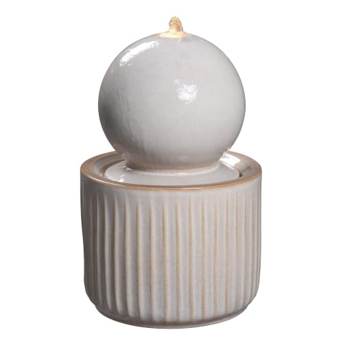 Ivory Ceramic Sphere Fountain