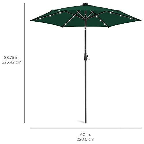 7.5ft Solar Umbrella LED Lighted Patio Umbrella
