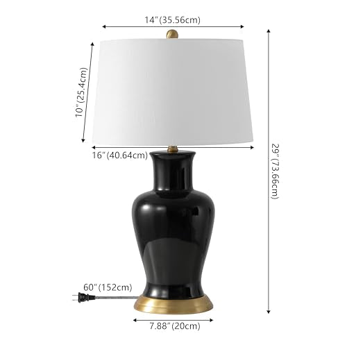 Julian Classic Ceramic Urn Metal LED Table Lamp 29"