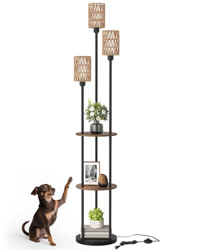 Floor Lamp with Shelves