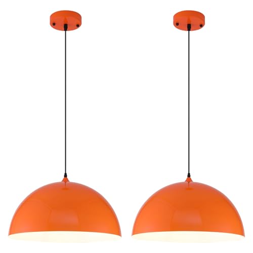 Orange Large Pendant Light 2 Packs