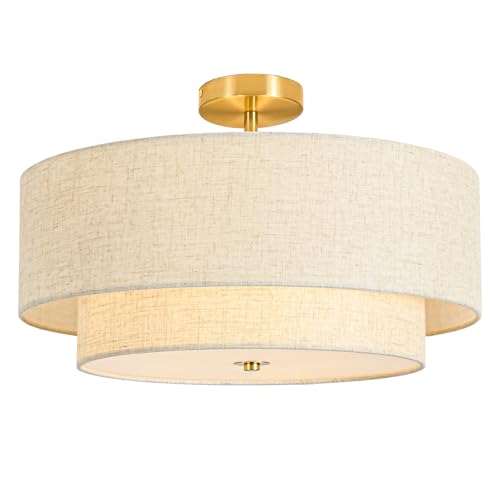 19.7" Semi Flush Mount Ceiling Light