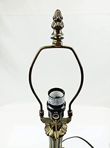 Tiffany Antique Brass Lamp Base With Alloy Socket and Switch Wire