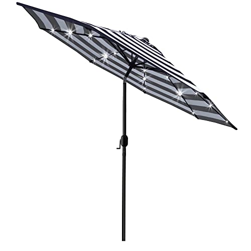9' Solar LED Patio Umbrella