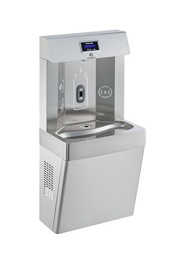 Wall Mounted Water Fountain with Bottle Filling Station