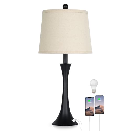 27.5" Black table Lamps for Living Room