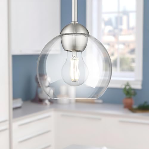 2 Pack Brushed Nickel Pendant Light Fixtures (2 Count)