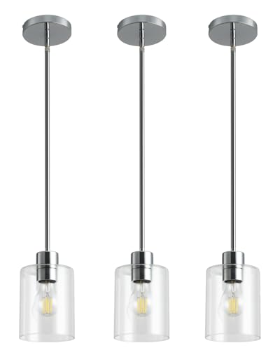 Chrome Pendant Lights Kitchen Island (3 Count)