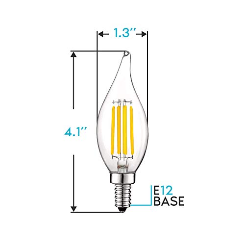 Vintage Candelabra LED Bulb 60W Equivalent (12 Count)