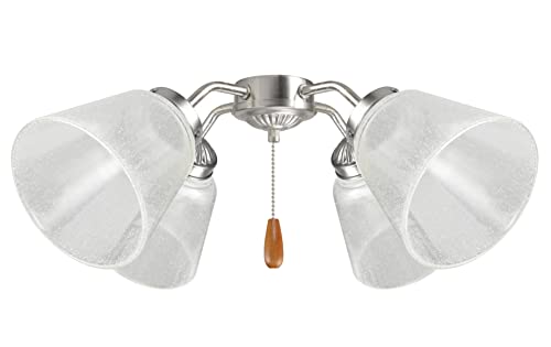 23174-60-4, Transitional Clear Seeded Ceiling Fan Replacement Glass Shade, 2-1/8" Fitter, Size: 4-3/4" D x 4-3/4" H, 4Pcs/Pack (4 Count)