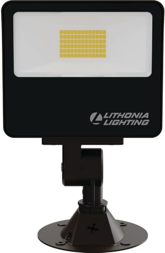 All-in-One LED Flood Light, Waterproof LED Outdoor Light Fixture with Adjustable Color Temperature, Knuckle Mount Dusk to Dawn Outdoor Lighting, MVOLT (ESXF1)