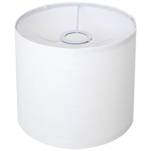 White Linen Small Drum Lampshade