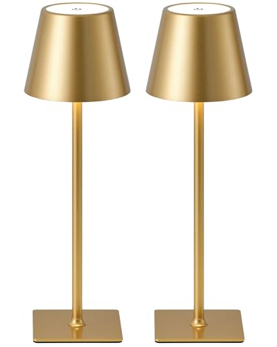 Gold Cordless Table Lamps Set of 2 (2 Count)