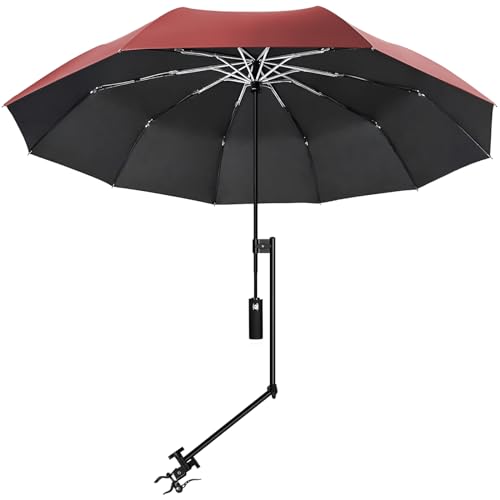 UPF 50+ Beach Umbrella with Adjustable Universal Clamp