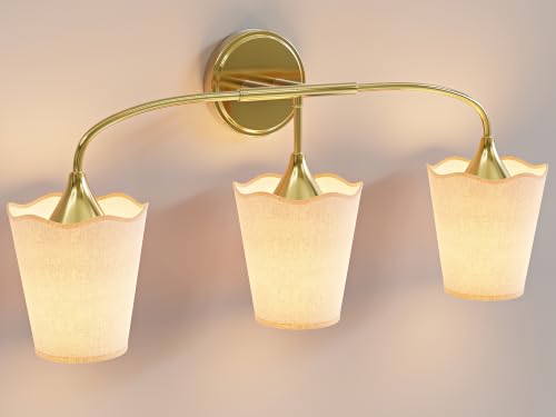 Brushed Gold Bathroom Vanity Light (Gold / 3 Light)