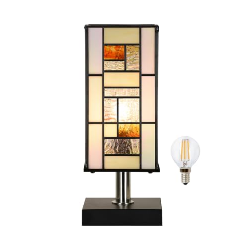 TL0013 Small Retangular Tiffany Lamp Stained Glass Uplight