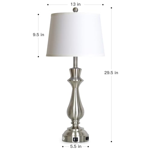 Modern Silver Table Lamp for Living Room