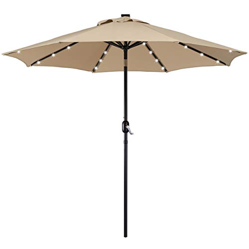 9FT Solar Patio Umbrella w
